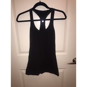 Size 4 black lululemon tank top
